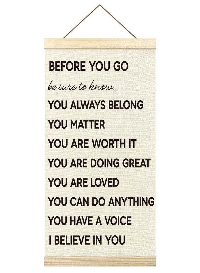 Tzhim Befor You Go Affirmations Poster Hanger Frame, Affirmation Wall Decor, Positive Quotes Wall Hanging Decor for Kids Classroom school, I Believe in You Wall Art Prints with Wood Frames, 12x16in - Image 1